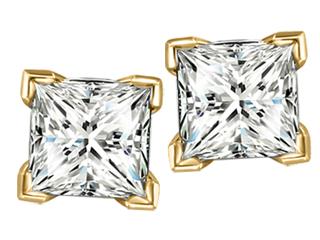 CJ Diamond 14K Square Stud Earrings 0.25 CTW. - Gold
